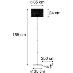 QAZQA Kata - Lampadaire Rustique - 1 Lumière - H 165 Cm - Naturel - Rustique - Éclairage Intérieur - Salon I Chambre I Cuisine I Salle à Manger - Naturel -Lampadaire Soldes 2022 29499607 4