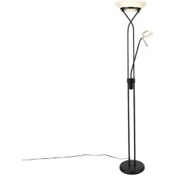 QAZQA Empoli - LED Dimmable Lampadaire Avec Lampe De Lecture Moderne Variateur Inclus - 1 Lumière - H 1800 Mm - Noir - Moderne - Éclairage Intérieur - Salon I Chambre I Cuisine I Salle à Manger - Noir -Lampadaire Soldes 2022 29997153 3
