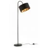 B.K.LICHT Lampadaire Rétro Pivotant I Abat-jour En Tissu Noir Et Doré I E27 I Câble De 140 Cm I Salon I Chambre I Moderne -Lampadaire Soldes 2022 30048694 1