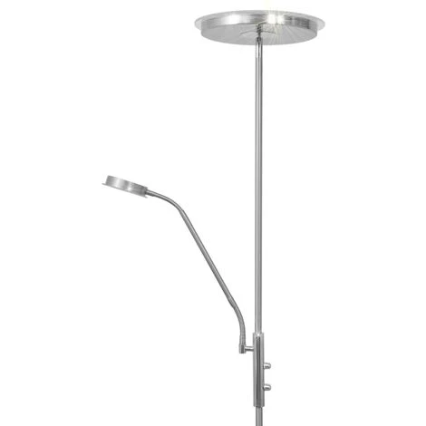 VidaXL Lampadaire à LED à éclairage Réglable 23 W - Argent 6 VidaXL Lampadaire à LED à éclairage Réglable 23 W - Argent – Image 4