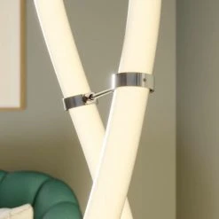 LUCANDE LED Lampadaire à Intensité Variable 'Wewa' En Inox Pour Salon & Salle à Manger - Chromé -Lampadaire Soldes 2022 30154494 4