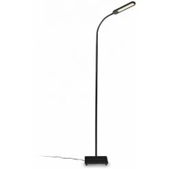 B.K.LICHT Lampadaire Noir Salon LED 6,5W, Luminosité Réglable Tête Flexible Choix De Lumière Fonction TOUCH Lampadaire Moderne Chambre Bureau