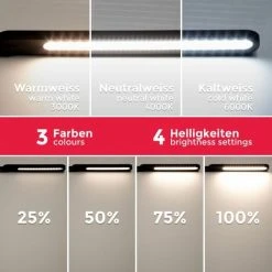 B.K.LICHT Lampadaire Noir Salon LED 6,5W, Luminosité Réglable Tête Flexible Choix De Lumière Fonction TOUCH Lampadaire Moderne Chambre Bureau -Lampadaire Soldes 2022 30191575 3