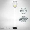 B.K.LICHT Retro Lampadaire Avec Abat-jour I Interrupteur à Pédale I Hauteur 159,6 Cm I E27 I Métal I Noir I Sans Ampoule -Lampadaire Soldes 2022 30191583 1