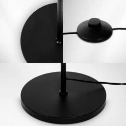 B.K.LICHT Retro Lampadaire Avec Abat-jour I Interrupteur à Pédale I Hauteur 159,6 Cm I E27 I Métal I Noir I Sans Ampoule -Lampadaire Soldes 2022 30191583 4