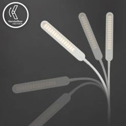 B.K.LICHT Lampadaire Salon Blanc LED 6,5W Luminosité Réglable Flexible Fonction TOUCH, Lampadaire Moderne Chambre Bureau Salle à Manger -Lampadaire Soldes 2022 30191584 5