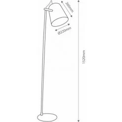 SULION Lampadaire 1xE27 Blanc Et Vert -Lampadaire Soldes 2022 30378038 3