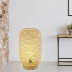 ETC-SHOP Lampadaire Lampadaire Rotin Lampe Bambou Naturel, Changement De Couleur Dimmable, 1x 10W 1x 806lm 2700-6500K, LxPxH 27,5x21,5x29 Cm, Salon -Lampadaire Soldes 2022 30766447 3