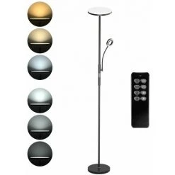 ANTEN Lampadaire 30W Avec Télécommande 5W Liseuse Température De Couleur En Option Angle Réglable [Classe énergétique A +]