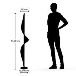 LUCANDE LED Lampadaire Tissu à Intensité Variable 'Edano' En Textile Pour Salon & Salle à Manger - Blanc, Chromé -Lampadaire Soldes 2022 30969657 4