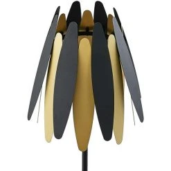 LUCANDE Lampadaire 'Lounit' En Métal Pour Salon & Salle à Manger - Noir, Doré -Lampadaire Soldes 2022 30969993 3