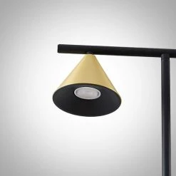 LUCANDE Lampadaire 'Kartio' En Métal Pour Salon & Salle à Manger - Noir Mat, Laiton Brossé -Lampadaire Soldes 2022 30970051 3