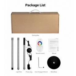 DIYOZZY Lampadaire LED RGB Télécommande Ligne Lampadaire Lumière De Fond En Direct -Lampadaire Soldes 2022 31998804 3