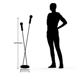 LINDBY Lampadaire 'Belana' En Métal Pour Salon & Salle à Manger - Noir Mat -Lampadaire Soldes 2022 32047305 4