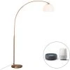 QAZQA Arc - LED Dimmable Lampe Arquée Moderne Variateur Inclus - 1 Lumière - H 170 Cm - Cuivre - Moderne - Éclairage Intérieur - Salon I Chambre - Cuivre -Lampadaire Soldes 2022 32149129 1