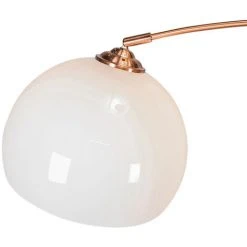 QAZQA Arc - LED Dimmable Lampe Arquée Moderne Variateur Inclus - 1 Lumière - H 170 Cm - Cuivre - Moderne - Éclairage Intérieur - Salon I Chambre - Cuivre -Lampadaire Soldes 2022 32149129 3