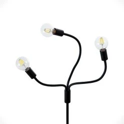 LINDBY Lampadaire 'Aurina' En Métal Pour Salon & Salle à Manger - Noir Mat -Lampadaire Soldes 2022 32196371 4