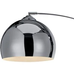 Lampadaire Arquer Arc Lampe De Salon Abat-jour Chromé Pied Marbre Blanc Teamson Home VN-L00010-EU - Argent -Lampadaire Soldes 2022 32536533 5