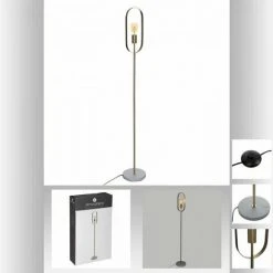 ATMOSPHERA Lampadaire Droit Edi - Doré - H 155 Cm