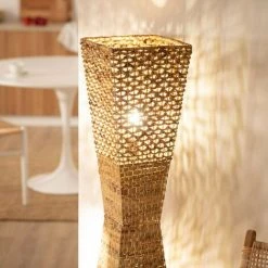 LEDKIA Lampadaire Fibres Naturelles Bijie Naturel - Naturel -Lampadaire Soldes 2022 32810912 4