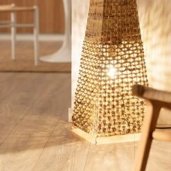 LEDKIA Lampadaire Fibres Naturelles Bijie Naturel - Naturel -Lampadaire Soldes 2022 32810912 5