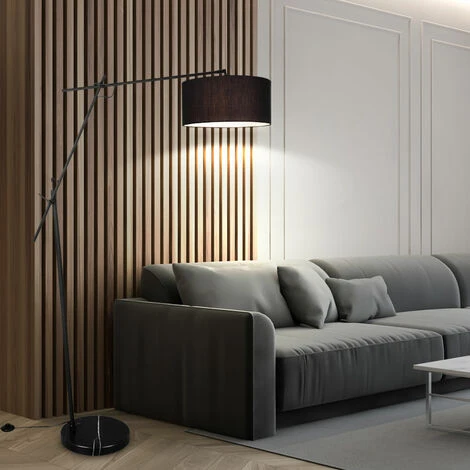 ETC-SHOP Lampadaire Design Réglable éclairage De Salon Lampadaire Articulé Noir, Abat-jour En Tissu, Réglable En Hauteur, 1x E27, LxH 40x168 Cm 4 ETC-SHOP Lampadaire Design Réglable éclairage De Salon Lampadaire Articulé Noir, Abat-jour En Tissu, Réglable En Hauteur, 1x E27, LxH 40x168 Cm – Image 2