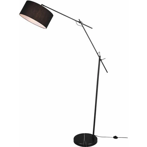 ETC-SHOP Lampadaire Design Réglable éclairage De Salon Lampadaire Articulé Noir, Abat-jour En Tissu, Réglable En Hauteur, 1x E27, LxH 40x168 Cm 6 ETC-SHOP Lampadaire Design Réglable éclairage De Salon Lampadaire Articulé Noir, Abat-jour En Tissu, Réglable En Hauteur, 1x E27, LxH 40x168 Cm – Image 4