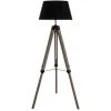 ATMOSPHERA, CRATEUR D'INTRIEUR Lampadaire Trépied Bois "Runo" 145cm Noir