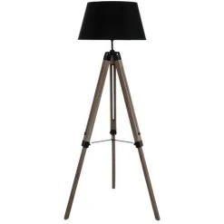 ATMOSPHERA, CRATEUR D'INTRIEUR Lampadaire Trépied Bois "Runo" 145cm Noir -Lampadaire Soldes 2022 33650447 3