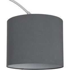 ETC-SHOP Lampadaire En Arc, Abat-jour En Tissu, Lampadaire, Salon Courbé, Lampe En Arc Gris, Réglable En Hauteur, 1x LED 11W 1055Lm Blanc Chaud, LxH 96x195 Cm -Lampadaire Soldes 2022 34090545 4