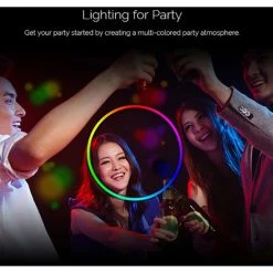 ASUPERMALL Lampadaire D'Angle Wifi Intelligent Rvb, Lumiere Led De Controle App A Changement De Couleur, Lumiere D'Angle Led De Synchronisation Avec Musique, Noir -Lampadaire Soldes 2022 34126621 4