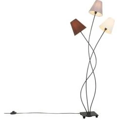QAZQA Melis - Lampadaire Avec Abat-jour Moderne - 3 Lumière - H 1300 Mm - Blanc - Moderne - Éclairage Intérieur - Salon I Chambre - Blanc