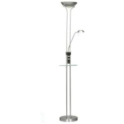 CRISTALRECORD Alari Nickel CR 06-622-18-002 Lampadaire LED Avec USB