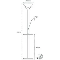 CRISTALRECORD Alari Nickel CR 06-622-18-002 Lampadaire LED Avec USB -Lampadaire Soldes 2022 34779619 5