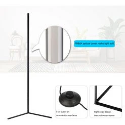 ASUPERMALL Tuya Wifi S Mart L Ife Rgb Led Fond De Plancher De Plancher Atmospheres Lampe De Plancher Lumiere Debout Compatible Avec Google Home, Amazon Alexa, Ifttt, 52Cm -Lampadaire Soldes 2022 35254351 4