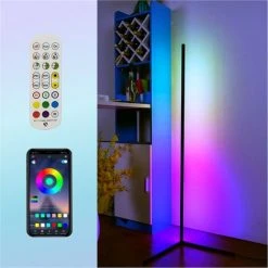 Triomphe Lampadaire LED, Lampadaire D'angle RGB Changement De Couleur Avec Contrôle D'application, Lampadaire Sur Pied Salon Pour Le Salon, La Chambre à Coucher, 150cm Haut