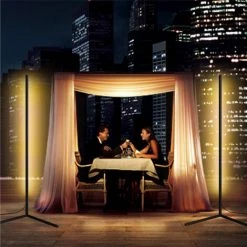 Triomphe Lampadaire LED, Lampadaire D'angle RGB Changement De Couleur Avec Contrôle D'application, Lampadaire Sur Pied Salon Pour Le Salon, La Chambre à Coucher, 150cm Haut -Lampadaire Soldes 2022 35435396 4