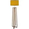 MILIBOO Lampadaire Jaune Avec Piètement Croisé Bois MANON - Jaune