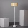 Lampadaire Rotin Et Métal Baracoa ILUZZIA Blanc - Blanc -Lampadaire Soldes 2022 36755734 1