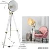 LAMPADAIRE INDUSTRIEL DORE TREPIED BLANC