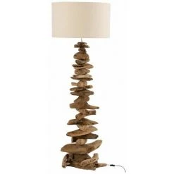 Paris Prix - Lampadaire Design "bois Flotté" 170cm Naturel