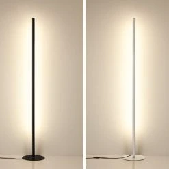 Aqrau Lampadaire à Fond Rond, Télécommande, RVB Coloré 20W 15*15*140cm | BLANC