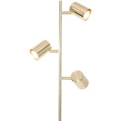 QAZQA Jeana - Lampadaire Moderne - 3 Lumière - H 1500 Mm - Doré/Laiton - Moderne - Éclairage Intérieur - Salon I Chambre I Cuisine I Salle à Manger - Doré/Laiton -Lampadaire Soldes 2022 38606633 3
