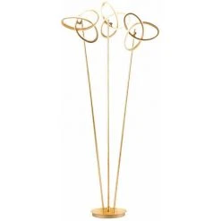 Lampadaire Lampadaire Lampadaire Lampe D'intérieur Lampe De Salon Couleur Or, IP20, 3 Flammes, 3x LED 13 Watt 1100 Lm, Blanc Chaud, Wofi, 3410.03.15.8000