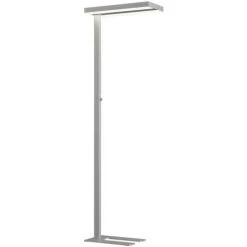 ARCCHIO LED Lampadaire à Intensité Variable 'Logan' En Aluminium Pour Bureau - Argent, Blanc