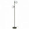 INTERDESIGN Lampadaire Abat Jour 2 Boules En Verre - Kaki - D 15 X H 13 Cm - RETRO -Lampadaire Soldes 2022 39495053 1