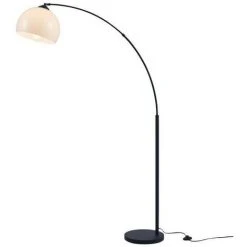 AUTRES DAISY Lampadaire Arc - Métal Et Réflecteur Acrylique - L 30 X P 110 X H 170 - Noir Et Blanc