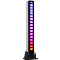 ASUPERMALL Ramassage Rhythm Light Indicateur De Niveau De Musique 32 Bits Usb Rgb Controle Du Son Colore Bt Light Bar Voiture Led De Bureau Lumiere Pour Vehicules Party Music Festival, Plug-In