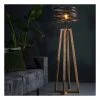 M-S Lampadaire Avec Abat-jour En Métal Et Piètement Bois - BLAKE -Lampadaire Soldes 2022 40097326 1