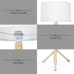 GOPLUS Lampadaire Sur Pieds Avec Portemanteau, Lampe De Sol Moderne Grain De Bois Et Abat-Jour En Tissu, Convient à Chambre à Coucher, Bureau, Lecture Lampe à Pied Du Design Moderne Nordique -Lampadaire Soldes 2022 40243790 2
